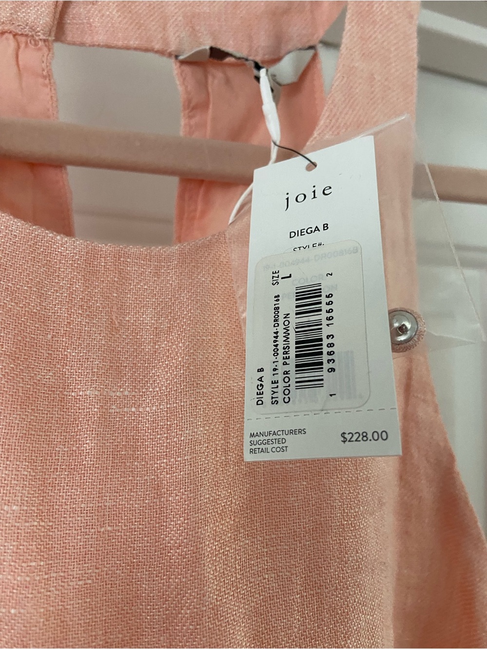 Joie Peach Halter Tie-Waist Summer Dress - Picture 7 of 8